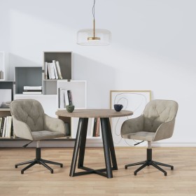 2pcs Light Gray Velvet Swivel Dining Chairs by vidaXL, dining chairs - Ref: Foro24-3103377, Price: 165,99 €, Discount: %