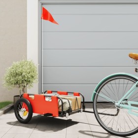 Iron bicycle trailer and orange Oxford cloth by vidaXL, Bicycle trailers - Ref: Foro24-94159, Price: 77,71 €, Discount: %