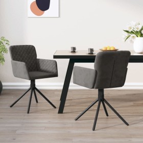 Swivel dining chairs 2 units dark gray velvet by vidaXL, dining chairs - Ref: Foro24-344791, Price: 133,33 €, Discount: %