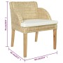 Dining chairs with cushions 2 units natural rattan by vidaXL, dining chairs - Ref: Foro24-325487, Price: 236,59 €, Discount: %