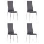 Sillas de comedor 4 unidades cuero sintético gris de vidaXL, Sillas de comedor - Ref: Foro24-281657, Precio: 207,62 €, Descue...