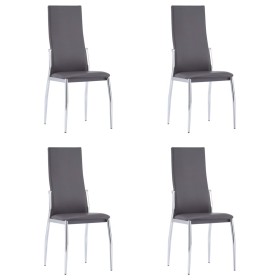 Dining chairs 4 units synthetic leather gray by vidaXL, dining chairs - Ref: Foro24-281657, Price: 207,99 €, Discount: %