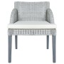 Dining chair with gray natural rattan cushion by vidaXL, dining chairs - Ref: Foro24-325485, Price: 106,99 €, Discount: %