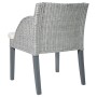 Silla de comedor con cojín ratán natural gris de vidaXL, Sillas de comedor - Ref: Foro24-325485, Precio: 106,08 €, Descuento: %