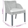 Dining chairs with cushions 2 units gray natural rattan by vidaXL, dining chairs - Ref: Foro24-325488, Price: 164,79 €, Disco...