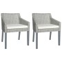 Dining chairs with cushions 2 units gray natural rattan by vidaXL, dining chairs - Ref: Foro24-325494, Price: 180,65 €, Disco...