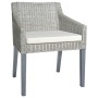 Dining chairs with cushions 2 units gray natural rattan by vidaXL, dining chairs - Ref: Foro24-325494, Price: 180,65 €, Disco...