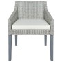 Dining chairs with cushions 2 units gray natural rattan by vidaXL, dining chairs - Ref: Foro24-325494, Price: 180,65 €, Disco...