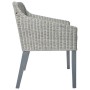 Dining chairs with cushions 2 units gray natural rattan by vidaXL, dining chairs - Ref: Foro24-325494, Price: 180,65 €, Disco...