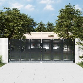 Anthracite gray steel garden gate 300x125 cm by vidaXL, garden gates - Ref: Foro24-154565, Price: 351,99 €, Discount: %