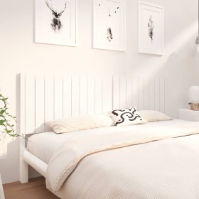 Solid white pine wood bed headboard 205.5x4x100 cm by vidaXL, Headboards and footboards - Ref: Foro24-833224, Price: 108,37 €...