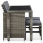 5-piece garden dining set and gray synthetic rattan cushions by vidaXL, Garden sets - Ref: Foro24-46535, Price: 419,85 €, Dis...