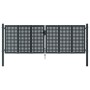 Anthracite gray steel garden gate 300x125 cm by vidaXL, garden gates - Ref: Foro24-154565, Price: 392,32 €, Discount: %