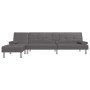 L-förmiges Schlafsofa aus grauem Kunstleder, 255 x 140 x 70 cm von vidaXL, Sofas - Ref: Foro24-3157267, Preis: 397,80 €, Raba...