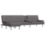 L-förmiges Schlafsofa aus grauem Kunstleder, 255 x 140 x 70 cm von vidaXL, Sofas - Ref: Foro24-3157267, Preis: 397,80 €, Raba...