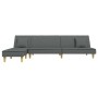 L-förmiges Schlafsofa aus dunkelgrauem Stoff, 255 x 140 x 70 cm von vidaXL, Sofas - Ref: Foro24-3157248, Preis: 359,93 €, Rab...