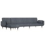 L-förmiges Schlafsofa aus dunkelgrauem Samt, 275 x 140 x 70 cm von vidaXL, Sofas - Ref: Foro24-3157207, Preis: 493,56 €, Raba...