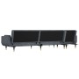 L-förmiges Schlafsofa aus dunkelgrauem Samt, 275 x 140 x 70 cm von vidaXL, Sofas - Ref: Foro24-3157207, Preis: 493,56 €, Raba...