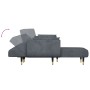 L-förmiges Schlafsofa aus dunkelgrauem Samt, 275 x 140 x 70 cm von vidaXL, Sofas - Ref: Foro24-3157207, Preis: 493,56 €, Raba...