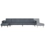 L-förmiges Schlafsofa aus dunkelgrauem Samt, 275 x 140 x 70 cm von vidaXL, Sofas - Ref: Foro24-3157207, Preis: 493,56 €, Raba...