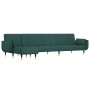 L-förmiges Schlafsofa aus dunkelgrünem Samt, 275 x 140 x 70 cm von vidaXL, Sofas - Ref: Foro24-3157208, Preis: 446,55 €, Raba...