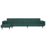 L-shaped sofa bed dark green velvet 275x140x70 cm by vidaXL, Sofas - Ref: Foro24-3157208, Price: 445,99 €, Discount: %