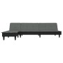 L-förmiges Schlafsofa aus dunkelgrauem Stoff, 255 x 140 x 70 cm von vidaXL, Sofas - Ref: Foro24-3157257, Preis: 351,99 €, Rab...