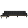 Sofá cama en forma de L tela negro 260x140x70 cm de vidaXL, Sofás - Ref: Foro24-3157271, Precio: 370,67 €, Descuento: %