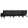 L-förmiges Schlafsofa aus schwarzem Stoff, 260 x 140 x 70 cm von vidaXL, Sofas - Ref: Foro24-3157271, Preis: 370,67 €, Rabatt: %