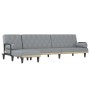 L-förmiges Schlafsofa hellgrauer Stoff 260x140x70 cm von vidaXL, Sofas - Ref: Foro24-3157272, Preis: 379,23 €, Rabatt: %