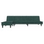 L-shaped sofa bed dark green velvet 255x140x70 cm by vidaXL, Sofas - Ref: Foro24-3157262, Price: 373,77 €, Discount: %