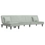 L-förmiges Schlafsofa hellgrauer Samt 255x140x70 cm von vidaXL, Sofas - Ref: Foro24-3157251, Preis: 354,12 €, Rabatt: %