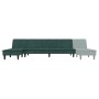 L-shaped sofa bed dark green velvet 255x140x70 cm by vidaXL, Sofas - Ref: Foro24-3157262, Price: 373,77 €, Discount: %