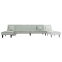 L-förmiges Schlafsofa hellgrauer Samt 255x140x70 cm von vidaXL, Sofas - Ref: Foro24-3157251, Preis: 354,12 €, Rabatt: %