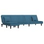 L-förmiges Schlafsofa aus blauem Samt, 255 x 140 x 70 cm von vidaXL, Sofas - Ref: Foro24-3157250, Preis: 344,17 €, Rabatt: %