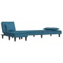 L-förmiges Schlafsofa aus blauem Samt, 255 x 140 x 70 cm von vidaXL, Sofas - Ref: Foro24-3157250, Preis: 344,17 €, Rabatt: %