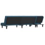 L-förmiges Schlafsofa aus blauem Samt, 255 x 140 x 70 cm von vidaXL, Sofas - Ref: Foro24-3157250, Preis: 344,17 €, Rabatt: %