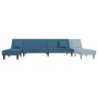 L-förmiges Schlafsofa aus blauem Samt, 255 x 140 x 70 cm von vidaXL, Sofas - Ref: Foro24-3157250, Preis: 344,17 €, Rabatt: %