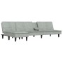 Sofá cama en forma de L terciopelo gris claro 255x140x70 cm de vidaXL, Sofás - Ref: Foro24-3157260, Precio: 379,36 €, Descuen...