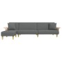 L-förmiges Schlafsofa aus dunkelgrauem Stoff, 279 x 140 x 70 cm von vidaXL, Sofas - Ref: Foro24-3157212, Preis: 403,99 €, Rab...