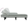 L-förmiges Schlafsofa aus hellgrauem Samt, 255 x 140 x 70 cm von vidaXL, Sofas - Ref: Foro24-3157260, Preis: 379,36 €, Rabatt: %