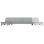 Sofá cama en forma de L terciopelo gris claro 255x140x70 cm de vidaXL, Sofás - Ref: Foro24-3157260, Precio: 379,36 €, Descuen...