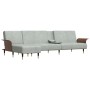 L-förmiges Schlafsofa aus hellgrauem Samt, 279 x 140 x 70 cm von vidaXL, Sofas - Ref: Foro24-3157215, Preis: 432,93 €, Rabatt: %