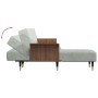 L-shaped sofa bed light gray velvet 279x140x70 cm by vidaXL, Sofas - Ref: Foro24-3157215, Price: 432,93 €, Discount: %