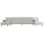 L-shaped sofa bed light gray velvet 279x140x70 cm by vidaXL, Sofas - Ref: Foro24-3157215, Price: 432,93 €, Discount: %