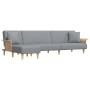 L-förmiges Schlafsofa hellgrauer Stoff 279x140x70 cm von vidaXL, Sofas - Ref: Foro24-3157211, Preis: 401,84 €, Rabatt: %