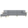 L-förmiges Schlafsofa hellgrauer Stoff 279x140x70 cm von vidaXL, Sofas - Ref: Foro24-3157211, Preis: 401,84 €, Rabatt: %