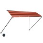 Retractable awning with orange and brown LED lights 300x150 cm by vidaXL, Awnings - Ref: Foro24-145932, Price: 57,26 €, Disco...