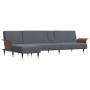 L-förmiges Schlafsofa aus dunkelgrauem Samt, 279 x 140 x 70 cm von vidaXL, Sofas - Ref: Foro24-3157216, Preis: 442,88 €, Raba...