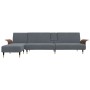 L-förmiges Schlafsofa aus dunkelgrauem Samt, 279 x 140 x 70 cm von vidaXL, Sofas - Ref: Foro24-3157216, Preis: 442,88 €, Raba...